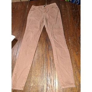 Size 8 Rue 21 Brown Stretch Pants with Pockets and Belt Loops Mid Rise